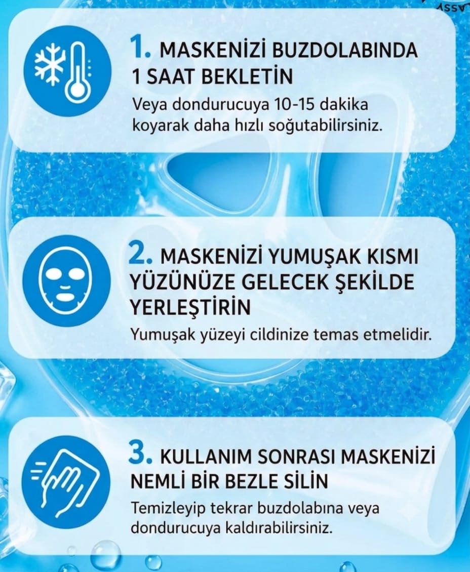 Soğuk Ve Sıcak Ayarlanabilir Terapi Jel Yüz Maskesi